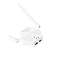 Extensor WiFi Interior/Exterior de 300Mbps, 5GHz 2.4GHz, Amplificador de Red IP 4G 3G con 2 Antenas de 7dbi, Puerto Ethernet, Cobertura de 100M