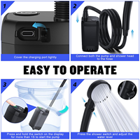Douche électrique portable de camping en plein air rechargeable H.H CAMPER en ABS/PVC