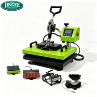 Presse à chaud multifonction 8 en 1 manuelle pour sublimation, machine de personnalisation de vêtements DIY