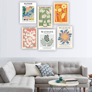 Art mural décoratif <span class=keywords><strong>Matisse</strong></span> et <span class=keywords><strong>image</strong></span> florale abstraite - Impressions sur toile modernes de haute qualité pour affiches de décoration murale - Product Image 3