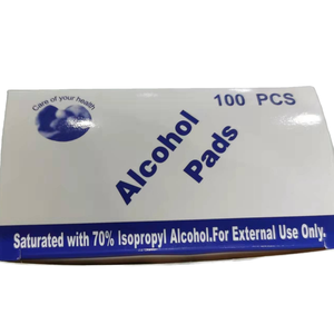Toallitas y Almohadillas de Algodón con <span class=keywords><strong>Alcohol</strong></span> Médico al 70%, 6x6cm, Certificación CE, Esterilizadas, Logotipo Personalizado - Product Image 1