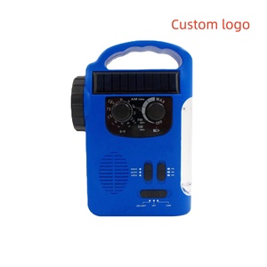 Radio solaire multifonction AM/FM <span class=keywords><strong>à</strong></span> <span class=keywords><strong>manivelle</strong></span> avec lecteur <span class=keywords><strong>de</strong></span> carte TF, <span class=keywords><strong>lampe</strong></span> torche LED et <span class=keywords><strong>lampe</strong></span> <span class=keywords><strong>de</strong></span> lecture pour utilisation en extérieur - Product Image 1