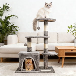 Torre <span class=keywords><strong>para</strong></span> Gatos de Cuatro Niveles con Postes de Sisal <span class=keywords><strong>para</strong></span> Rascar y Condo <span class=keywords><strong>para</strong></span> Gatos de Interior - Product Image 6