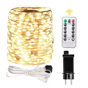 IP65 Không Thấm Nước Led Vòng Hoa Chuỗi Đèn 6-30V 30 50 100 120 200 Mét Cho Ngoài Trời Giáng Sinh Vườn Ramadan Diwali Trang Trí