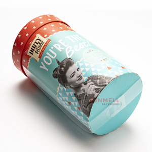 Caja de Regalo de Tubo de Papel Redondo con Logotipo Personalizado, Impresión Vintage a Todo Color para Productos de Cuidado de la Piel, Cosméticos y Aperitivos - Product Image 2