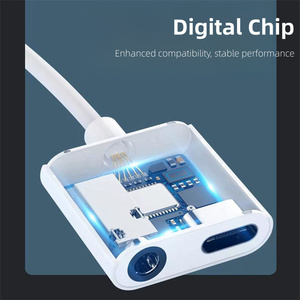 อะแดปเตอร์ช่องเสียบหูฟังแบบ2 in 1อะแดปเตอร์ <span class=keywords><strong>USB</strong></span> Type C ขนาด <span class=keywords><strong>USB</strong></span>-C เป็น3.5มม. สำหรับการโทรและชาร์จไฟ - Product Image 6