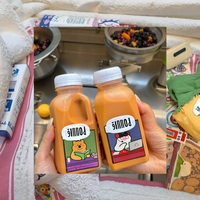 Botellas de PET Cuadradas de 500 ml para Leche, Jugo, Agua Mineral y Bebidas Carbonatadas, con Tapa de Rosca, para Envasado y Almacenamiento de Alimentos, Venta al Por Mayor