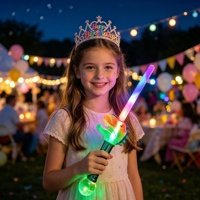 Baguette Magique LED Clignotante, Boule Disco Lumineuse, Épée de Dinosaure pour Enfants, Fournitures de Fête d'Anniversaire, Halloween, Noël, Baguette Lumineuse T-Rex