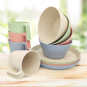 Ensemble de vaisselle design nordique, <span class=keywords><strong>bol</strong></span> en <span class=keywords><strong>plastique</strong></span>, assiette de <span class=keywords><strong>petit</strong></span>-<span class=keywords><strong>déjeuner</strong></span>, vaisselle de cuisine, ensemble d'assiettes, bols en <span class=keywords><strong>plastique</strong></span> pour le dîner - Product Image 1