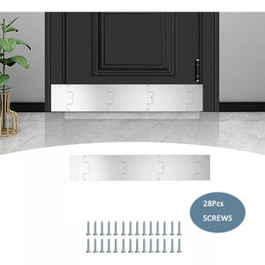 Plaque <span class=keywords><strong>de</strong></span> <span class=keywords><strong>porte</strong></span> en acier inoxydable-<span class=keywords><strong>Plinthe</strong></span> <span class=keywords><strong>de</strong></span> <span class=keywords><strong>porte</strong></span> <span class=keywords><strong>de</strong></span> protection anti-rayures pour le fond des portes à usage intérieur/extérieur - Product Image 2