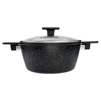 Ensemble d'Ustensiles de Cuisson Antiadhésifs en Pierre Maifan, Marmite à Soupe en Fonte, Batterie de Cuisine Antiadhésive en Aluminium, Casserole avec Couvercles
