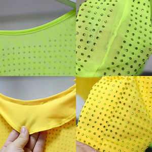 Robe de soirée moulante mini sexy à manches longues et col, couleur unie, ornée de strass, taille haute, tissée, luxe, automne, personnalisée ODM - Product Image 3