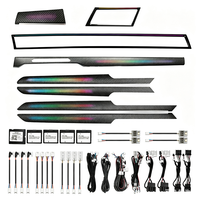Kit d'éclairage ambiant dynamique style carbone/bois pour Volkswagen Passat B8 2015-2022, accessoires d'éclairage intérieur de voiture