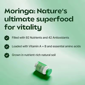 Cápsulas de Hoja de Moringa Suave Premium al por Mayor OEM, 60 Piezas, Extracto Natural de Plantas para Estimular el Sistema Inmunológico y Apoyar la Energía - Product Image 2