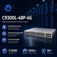 Nouveau Commutateur d'Accès d'Entreprise Cisco Catalyst 9300L-48P-4G 48 Ports PoE+ 4x1G avec Uplink Fixe StackWise-320