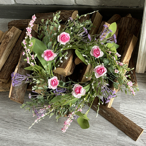 Couronne de bougies artificielle de haute qualité avec fleurs sauvages pour Pâques et la fête des pères, idéale pour la décoration de mariage et de la maison - Product Image 4