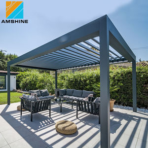 Jardin préfabriqué en aluminium Gazebo arrière-cour idées Patio couvre pergolas persiennes attaché à la maison - Product Image 4