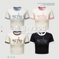 OEM T-shirt haut court personnalisé pour femmes 100% coton léger vierge Sexy T-shirts haut court de fitness pour femmes