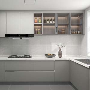 Laque complète de revêtement en poudre pour intérieur, emballage plat de luxe, armoire de cuisine automatique intelligente, design moderne - Product Image 3