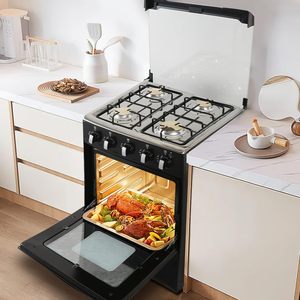 Fourneau à Convection Électrique et à Gaz Autonome 4 Brûleurs en Acier Inoxydable – Appareil de Cuisine pour Usage Domestique – Vente en Gros Usine - Product Image 4
