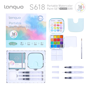 Ensemble de <span class=keywords><strong>peinture</strong></span> à l'eau solide professionnelle Macaron Pastel 24/36 couleurs 20ml - Tons doux Qualité artiste - Product Image 3