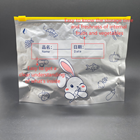 Stockage des aliments congélateur curseur fermeture éclair sacs en papier d'aluminium étanche à l'humidité pochette debout pour emballage de fruits légumes