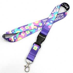 Correa para Tarjetas de Identificación con Logotipo Personalizado, Lanyard Rosa al por Mayor - Product Image 1