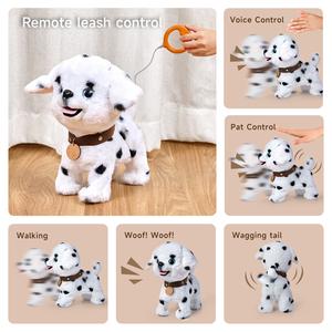 Tumama çocuklar interaktif peluş elektronik köpek oyuncak pil işletilen Barking yavru seti tasma kontrollü bebek yürüyüş yavru oyuncak - Product Image 4
