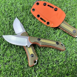 Coltello <span class=keywords><strong>a</strong></span> lama fissa in acciaio 440C <span class=keywords><strong>di</strong></span> alta gamma, straordinario coltello da campeggio resistente con manico in G10 e fodero Kydex - Product Image 4
