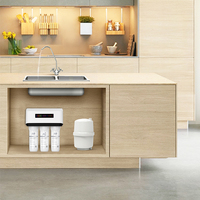 Système de purification d'eau par osmose inverse RO domestique sous évier, 75 GPD, 5 étapes de filtration, sans réservoir, électrique, autonettoyant