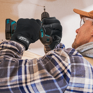 Guante de invierno resistente a la abrasión Handlandy, parche reforzado con PVC, guantes de invierno, guantes de trabajo térmicos mecánicos con pantalla táctil impermeables - Product Image 5