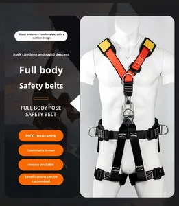 Tam Vücut Beş Noktalı Emniyet Kemeri Dağcılık Kaya Tırmanışı Acil Kurtarma Hızlı İniş Emniyet Halatı Seti - Product Image 6
