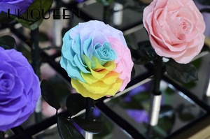 Forniture per fioristi vero fiore naturale specchio fioriera acrilica per sempre rose eterne conservate per regalo - Product Image 2