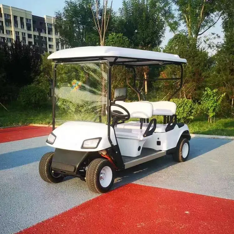 4 people golf big wheel 2+2 golf carts electric battery golf cart very cheap cart