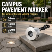 Projecteur LED encastré pour aménagement paysager, 3W, corps en aluminium, longueur de câble personnalisable, optique asymétrique, fourni par le fabricant