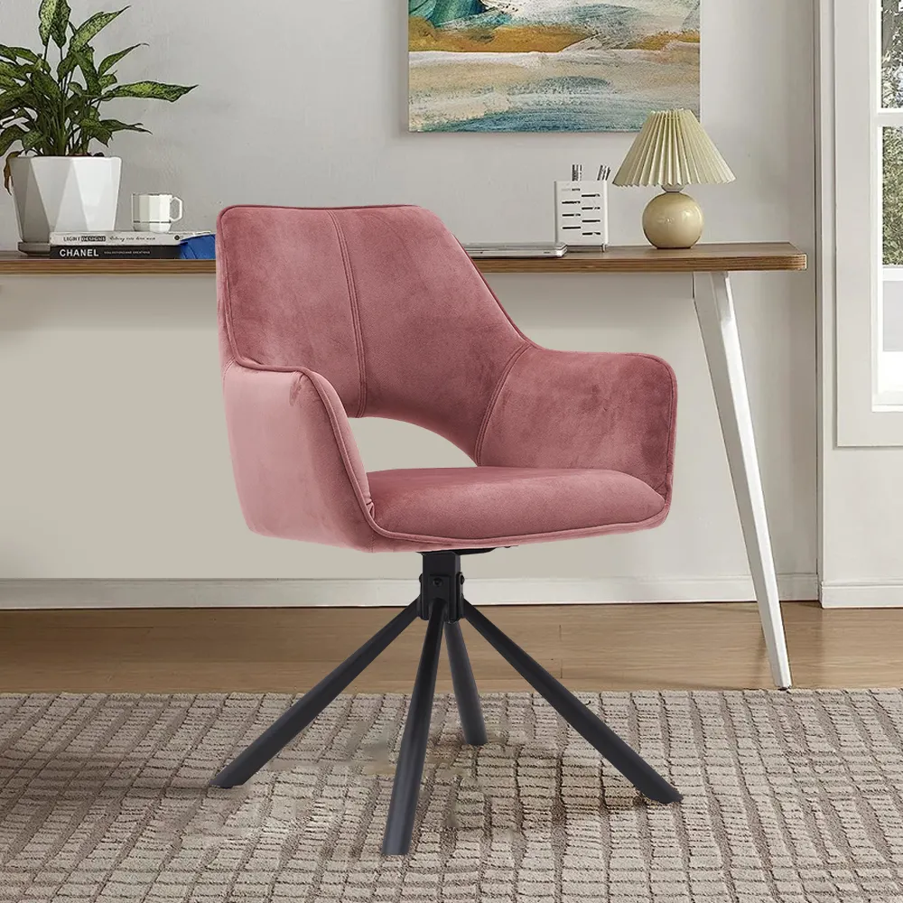 Fauteuil Style nordique Siège rembourré confortable Fauteuil ergonomique en velours