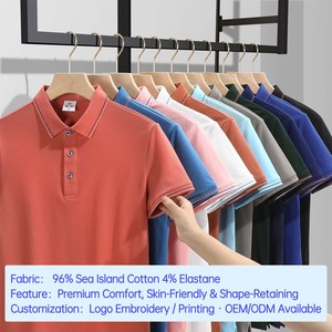 เสื้อโปโลกอล์ฟสำหรับผู้ชายเสื้อโปโลสำหรับใส่ทำงานดีไซน์โลโก้ตามสั่งผู้ผลิตระดับมืออาชีพ - Product Image 3