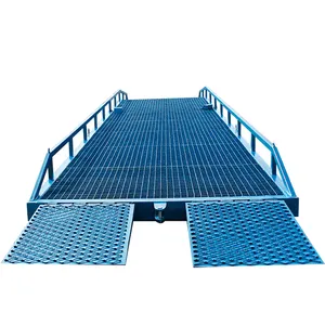 6-15ton Mobile Truck Container Load Unload Dock Ramp Hydraulic Yard Ramp For Sale Ce Iso Approved