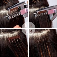 Kit d'outils et machine 6D de 2e génération pour extensions capillaires tendance et populaires, sans traces, sans matériau