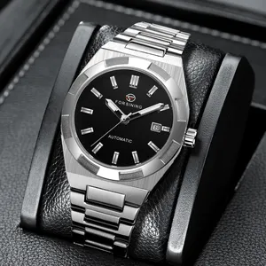 Forsining Reloj Para Hombre Luxury Men Stainless steel Strap Automatic Watch Luminous Wristwatch Mechanical Watch