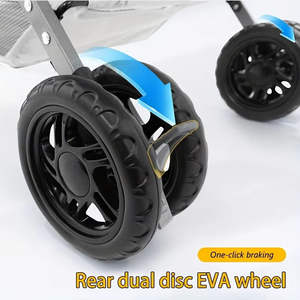 Chariot de voyage pour animaux de compagnie à 4 roues, poussette pour <span class=keywords><strong>chien</strong></span> avec porte-gobelet et <span class=keywords><strong>panier</strong></span> de rangement, poussette pour animaux de compagnie pour chats et chiens de taille moyenne - Product Image 6