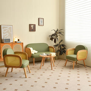 Nordic Solid Wood <b>Chair</b> With Cushioning Flocking Fabric For Restaurant And Coffee Shop Use U Shaped Design Part Number Jb 830 - Product Image 2