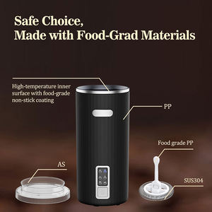 8.5oz/250ml 식품 등급 핫 & 콜드 폼 메이커 올인원 다기능 전기 우유 거품기 온도 제어 - Product Image 3