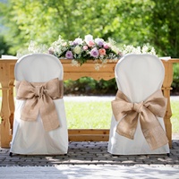 Nœuds de chaise en toile de jute naturelle, style campagnard vintage, pour mariage