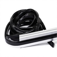 Bande de protection anti-poussière noire pour profilé en T extrudé