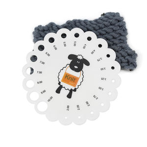 JP <span class=keywords><strong>Plastic</strong></span> Round Knit Needle Counter Tool 2,0-10mm Stricknadel-Lineal für Diy Handi crafts Dress making Sewing - Product Image 2