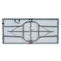 Table de banquet pliante rectangulaire en plastique blanc, table rectangulaire pliable bon marché pour mariage, table pliante de 6 pieds pour fête