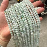 Perles de jade de Birmanie de haute qualité en gros, perles rondes de 6, 8, 10 mm, perles de pierres précieuses semi-précieuses pour la fabrication de bijoux