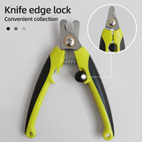 Ciseaux coupe-ongles multifonctionnels classiques en acier inoxydable pour animaux de compagnie - Couteau à ongles ergonomique pour chats et chiens