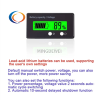 6-73V indicateur de batterie LCD indicateur de capacité de batterie au Lithium affichage de la batterie mètre voltmètre testeur de tension GY-6S lumière verte